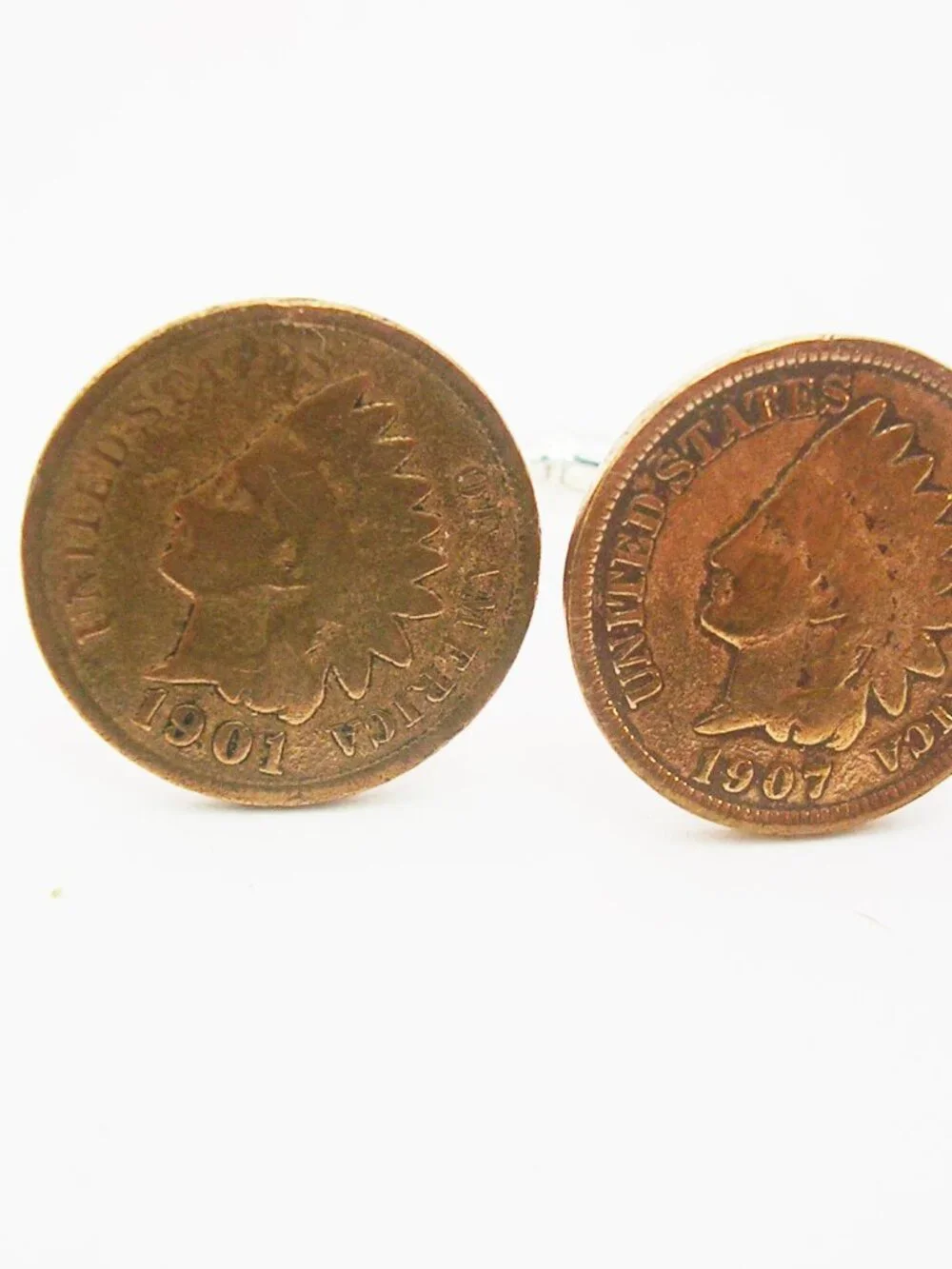 Coin Cuff Links Indian Head Pennies Men Formal Shirt Accessory
